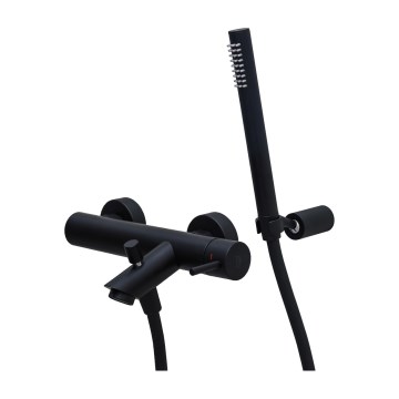 Paffoni - Комплект за вана с смесител LIGHT черен