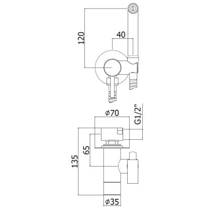 Paffoni - Стенен комплект за скрит монтаж с ръчен спрей за биде RINGO WEST, бял