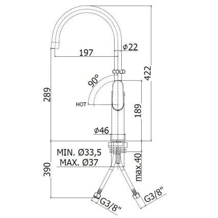 Paffoni - Кухненски смесител CANDY, хром с висок гланц