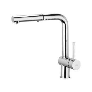 Paffoni - Кухненски смесител LIGHT с изтеглящ се душ 29,2 cm лъскав хром