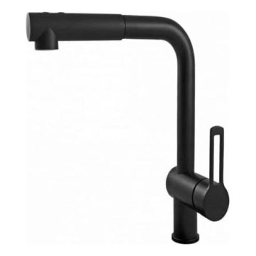 Paffoni - кухненски смесител с изтеглящ се душ RINGO 29,2 см черен