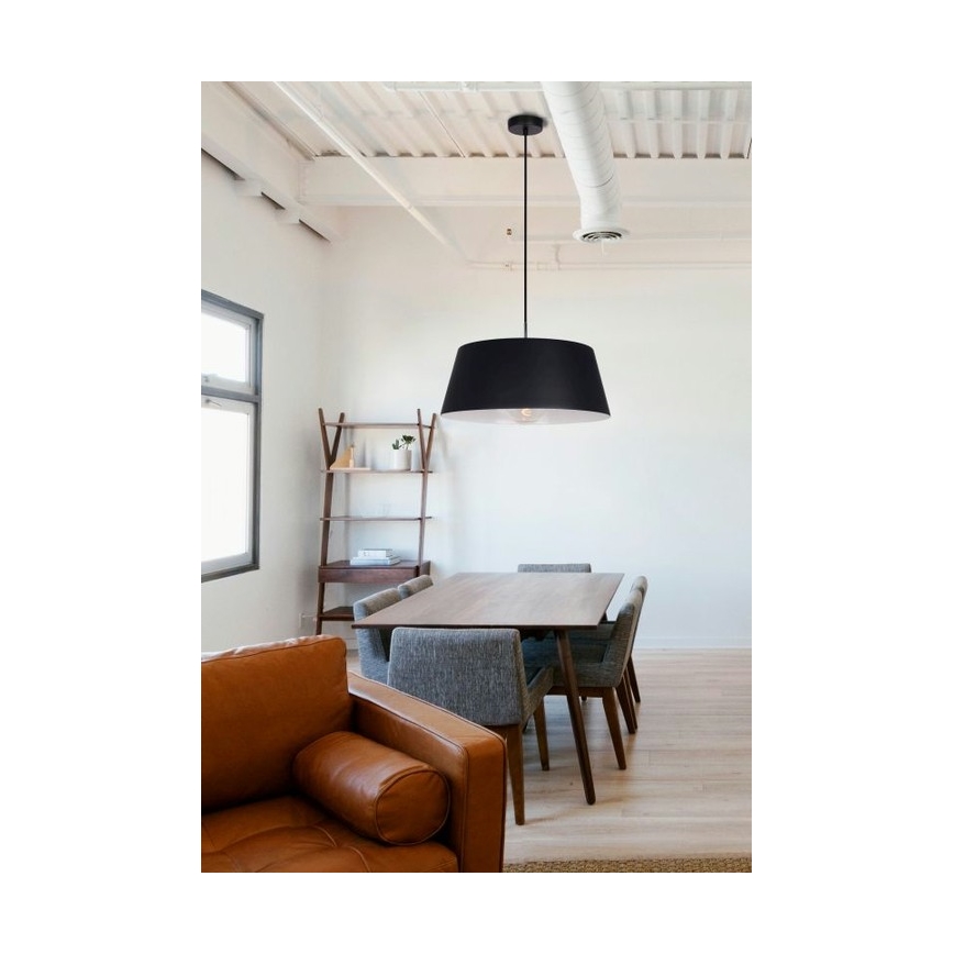 Висящ полилей FIONA 1xE27/60W/230V ø 48 см черен