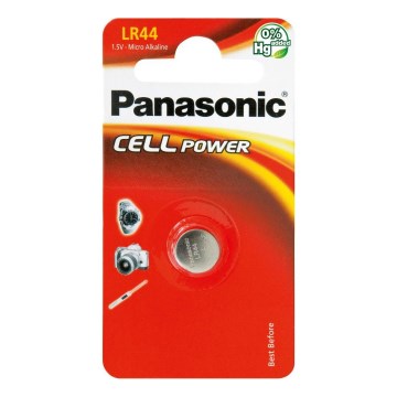 Panasonic - 1 бр. Алкална плоска батерия LR44 1,5V 120 mAh