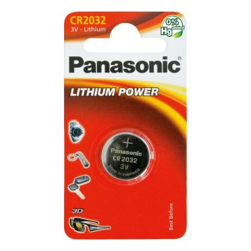Panasonic - 1 pc Литиева плоска клетъчна батерия CR2032 3V 220 mAh