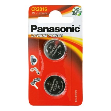 Panasonic - 2 бр. Литиева плоска клетъчна батерия CR2016 3V 72 mAh