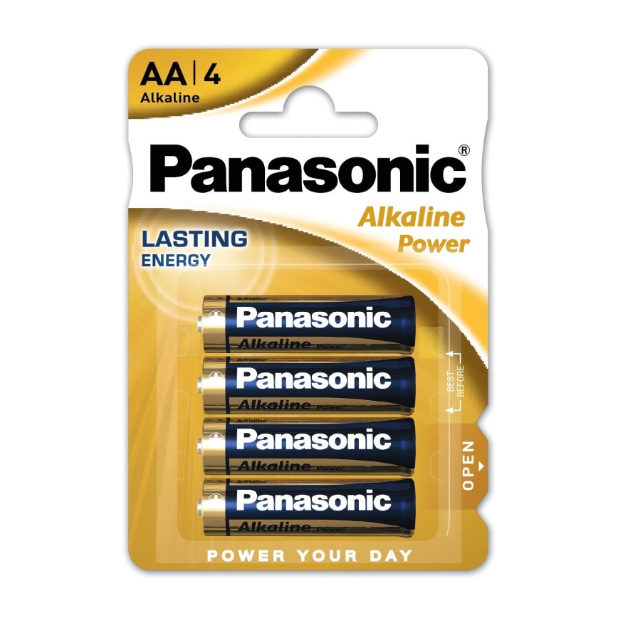 Panasonic - 4 бр. Алкална батерия AA/LR06