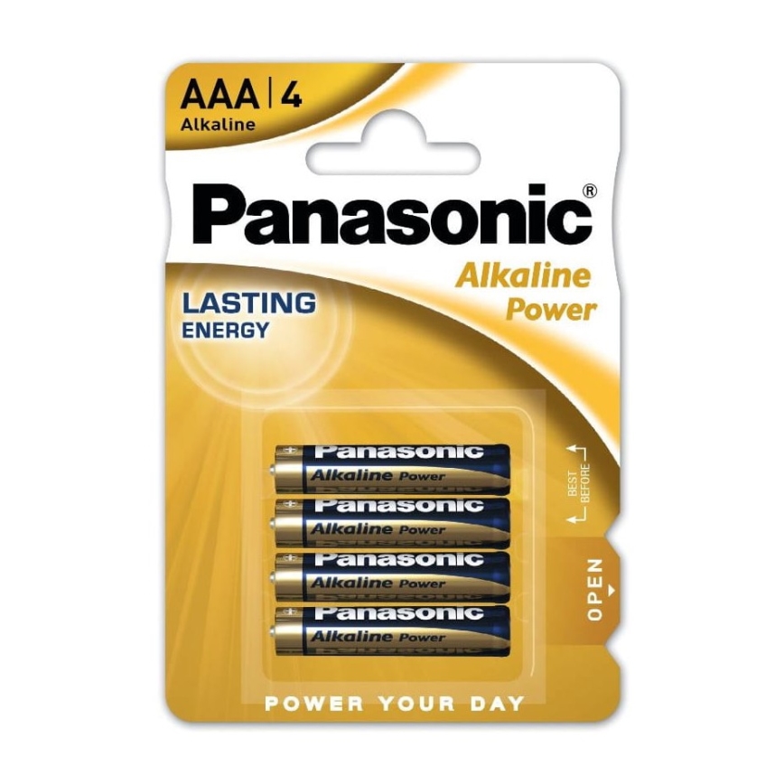 Panasonic - 4 бр. Алкална батерия AAA/LR03