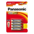 Panasonic - 4 бр. Алкална батерия AAA Pro Power 1,5V 1200 mAh