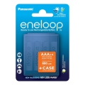 Panasonic - 4 бр. Акумулаторна батерия AAA Eneloop 800 mAh + калъф