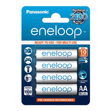Panasonic Eneloop BK-3MCCE - 4ks Акумулаторна батерия AA Eneloop NiMH/1,2V/1900mAh
