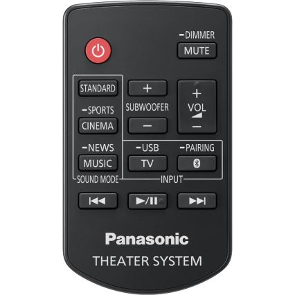 Panasonic - Саундбар със субуфер 320W/230V + дистанционно управление