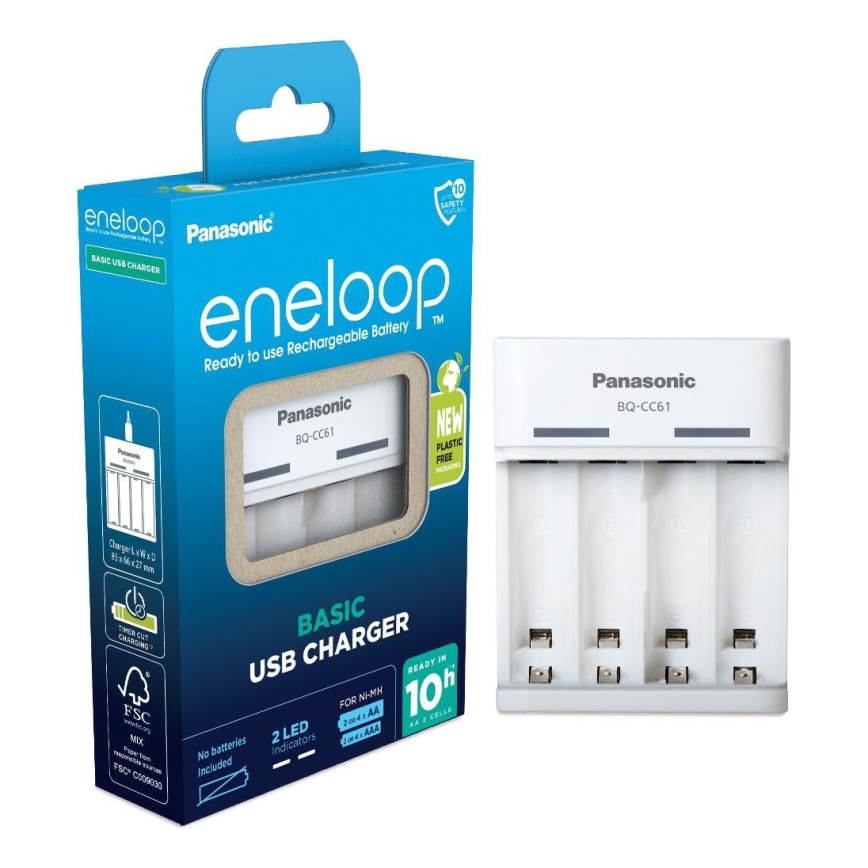 Panasonic - Зарядно устройство за батерии Eneloop 4xAA/AAA 5V