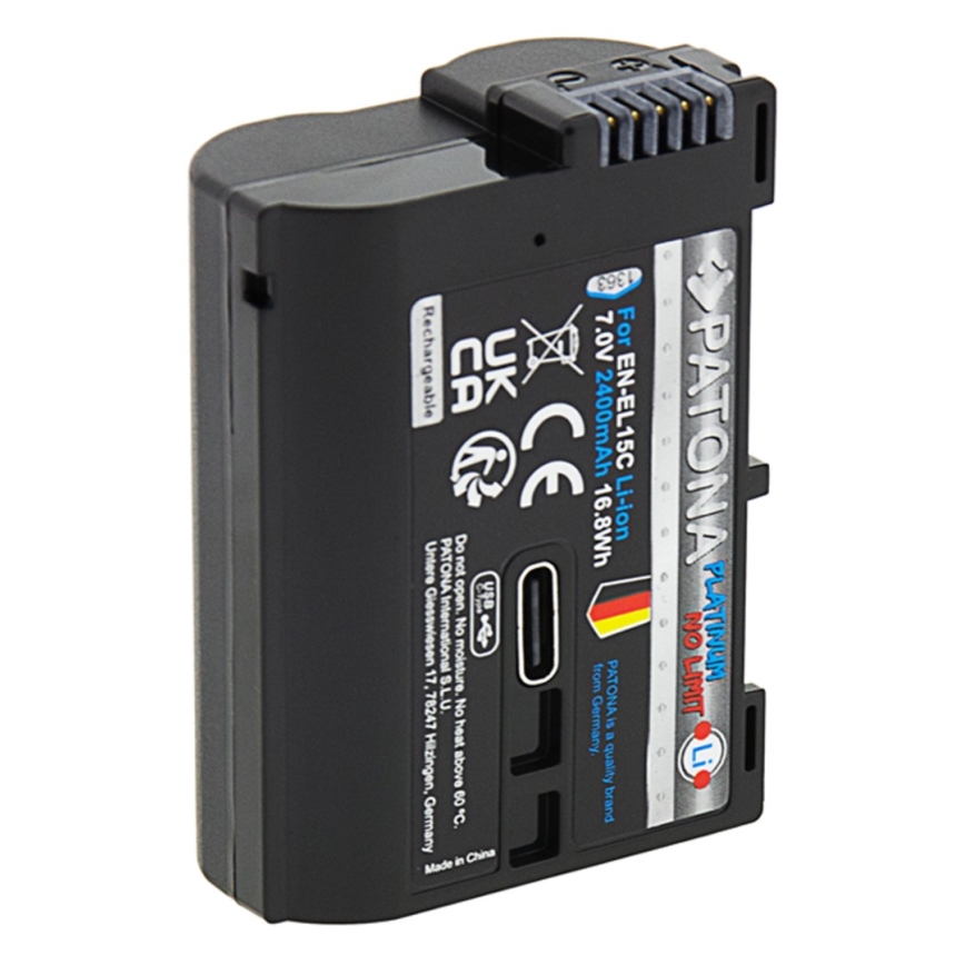 PATONA - Акумулатор за Nikon EN-EL15C 2600mAh Li-Ion Platinum USB-C