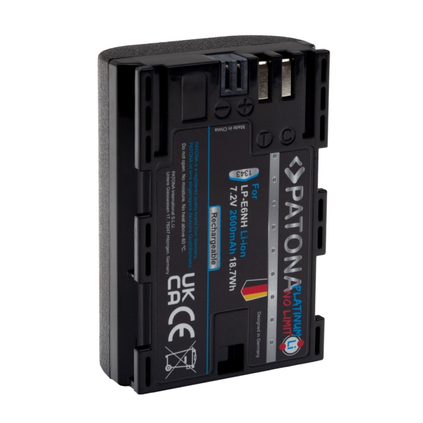 PATONA - Батерия Canon LP-E6NH 2600mAh Li-Ion Platinum EOS R5/R6