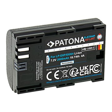 PATONA - Батерия Canon LP-E6NH 2600mAh Li-Ion Platinum USB-C