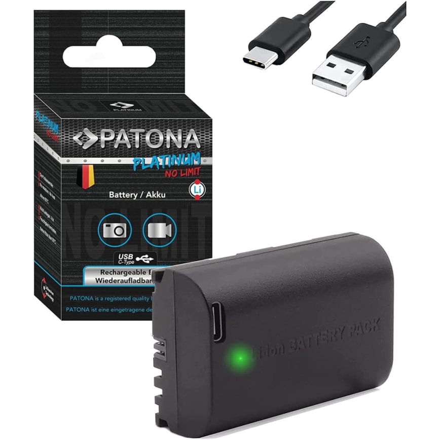PATONA - Батерия Canon LP-E6NH 2600mAh Li-Ion Platinum USB-C