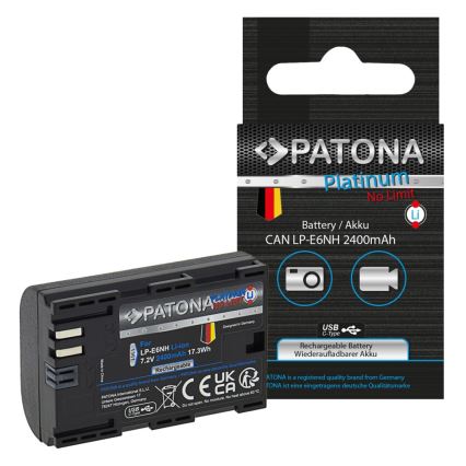 PATONA - Батерия Canon LP-E6NH 2600mAh Li-Ion Platinum USB-C