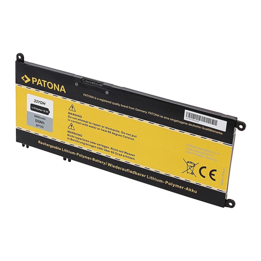 PATONA - Батерия DELL Inspiron 13/15/17 G3 3600mAh Li-Pol 15,2V 33YDH