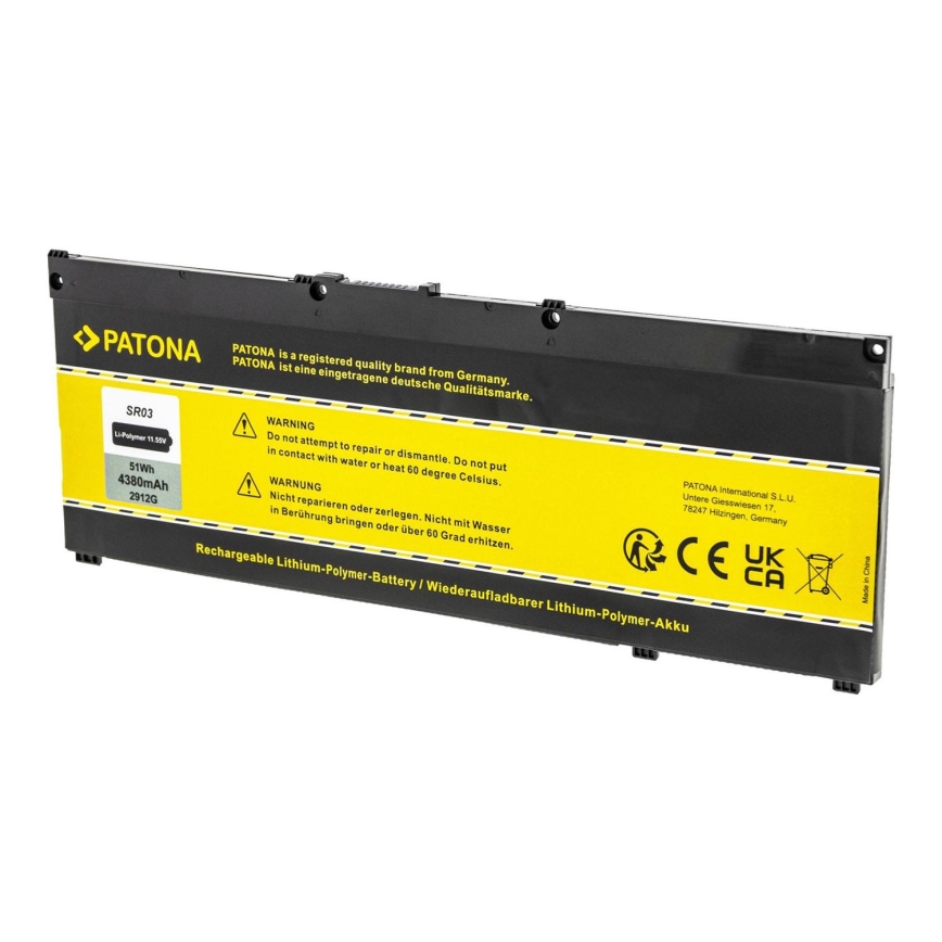 PATONA - Батерия HP Pavilion Gaming 15 4380mAh Li-Pol 11,55V SR03XL