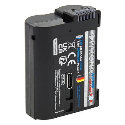 PATONA - Батерия Nikon EN-EL15C 2600mAh Li-Ion Platinum USB-C