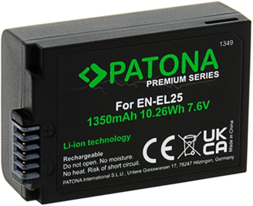 PATONA - Батерия Nikon EN-EL25 1350mAh Li-Ion 7,6V Premium Z50/Z fc