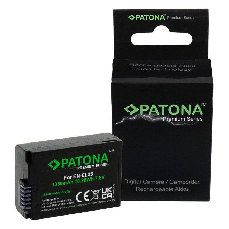 PATONA - Батерия Nikon EN-EL25 1350mAh Li-Ion 7,6V Premium Z50/Z fc