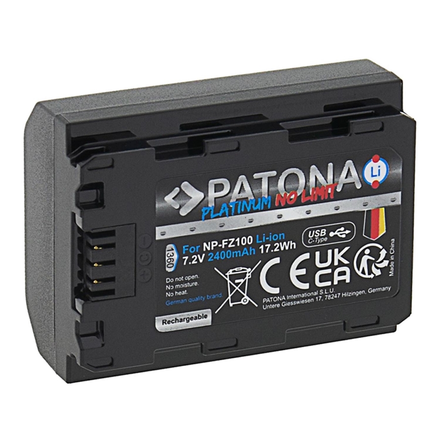 PATONA - Батерия Sony NP-FZ100 2400mAh Li-Ion Platinum USB-C