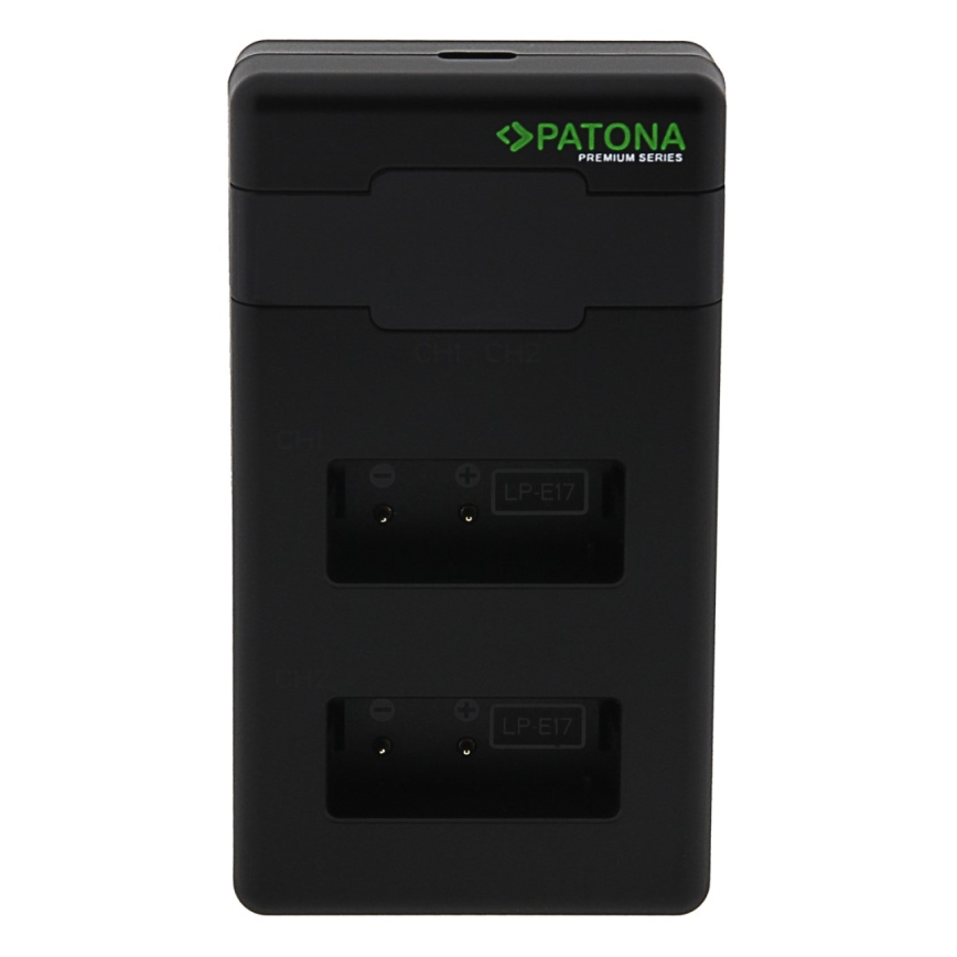 PATONA - Бързо зарядно Dual Canon LP-E17 + кабел USB-C 0,6м