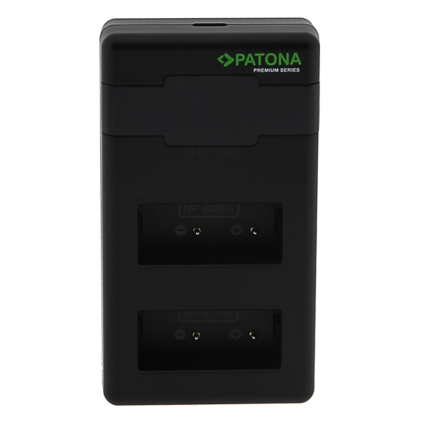 PATONA - Бързо зарядно Dual Fuji NP-W126 + кабел USB-C 0,6м