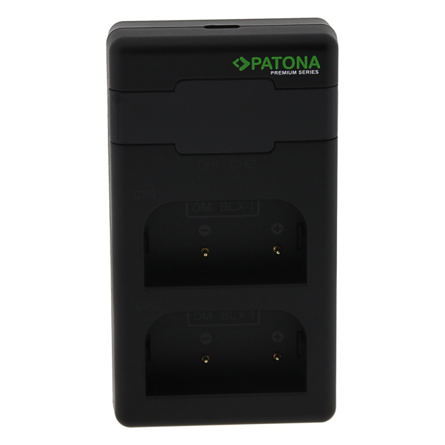 PATONA - Бързо зарядно Dual Olympus BLX-1 + кабел USB-C 0,6м