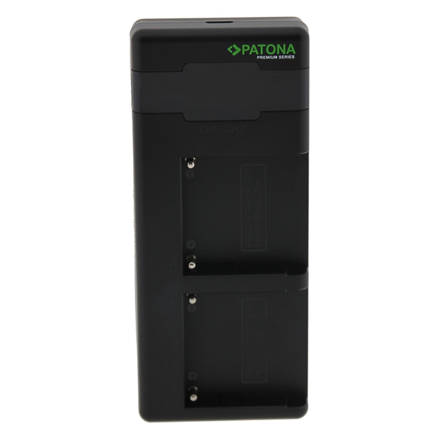 PATONA - Бързо зарядно Dual Sony F550/F750/F970/FM50 + кабел USB-C 0,6м