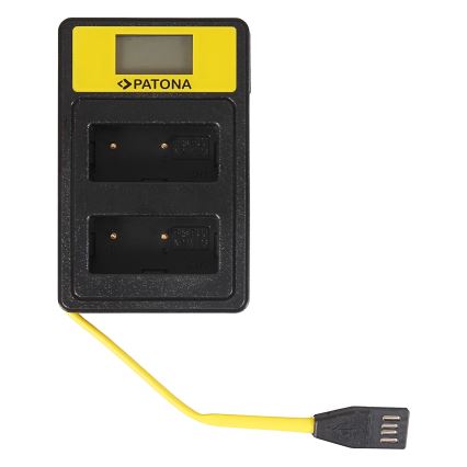 PATONA - Двойно зарядно за Fuji NP-W126 с LCD дисплей и USB