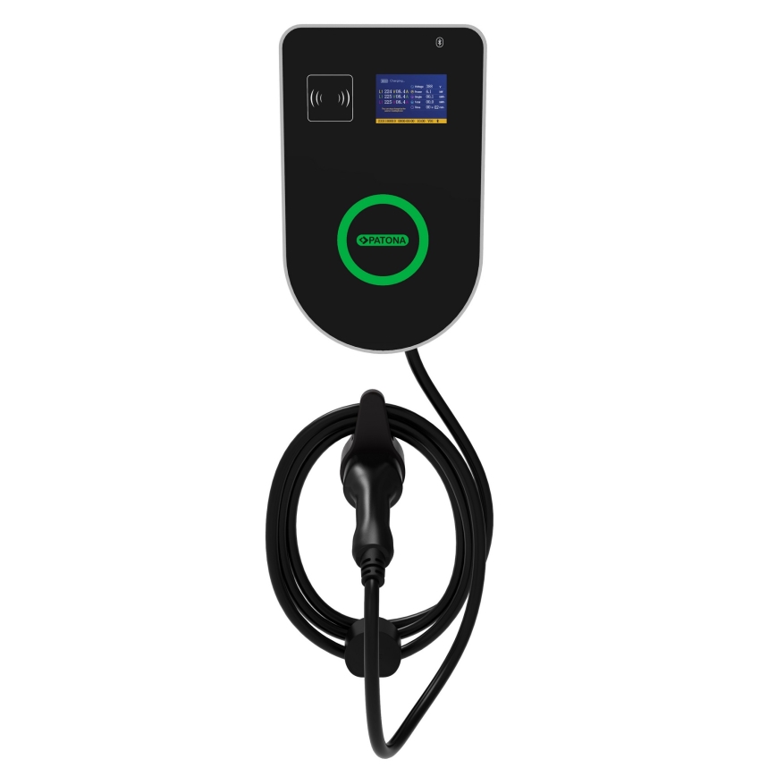 PATONA - Зарядна станция с LCD дисплей за електромобили 11kW/400V/16A IP54