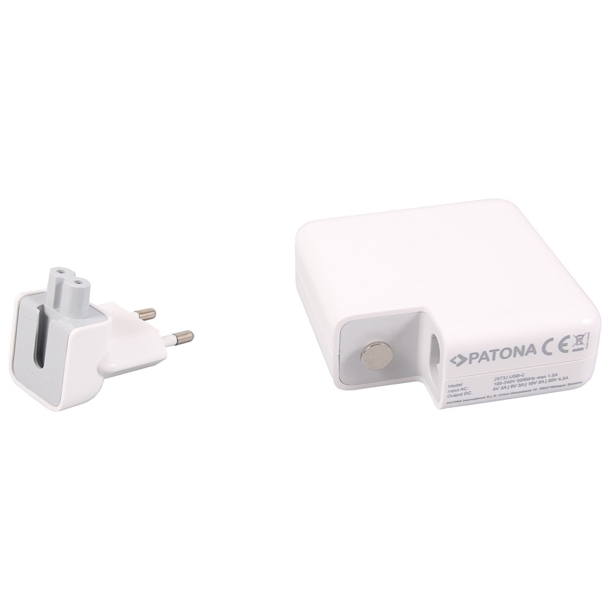 PATONA - Зарядно Apple 5V-20V конектор USB-C/87W Power delivery