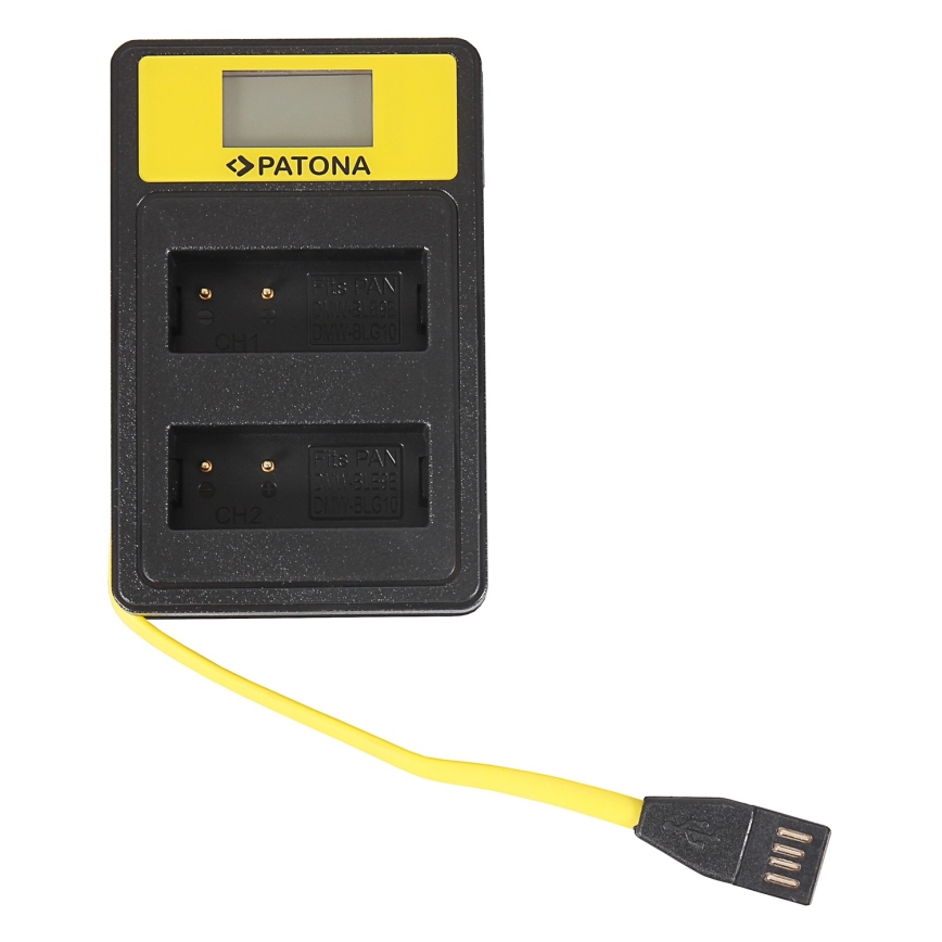 PATONA - Зарядно Dual Canon LP-E6 с LCD,USB