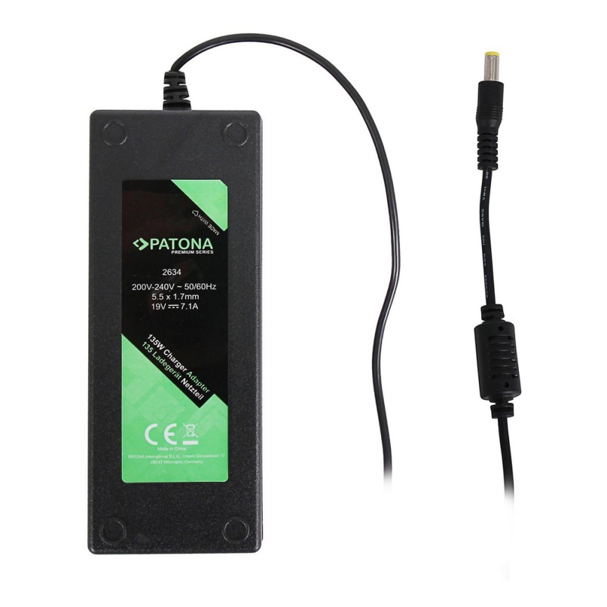 PATONA - Зарядно устройство Acer PREMIUM 19V/7,1A 135W конектор 5,5x1,7мм