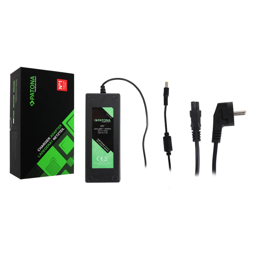 PATONA - Зарядно устройство Acer PREMIUM 19V/7,1A 135W конектор 5,5x1,7мм