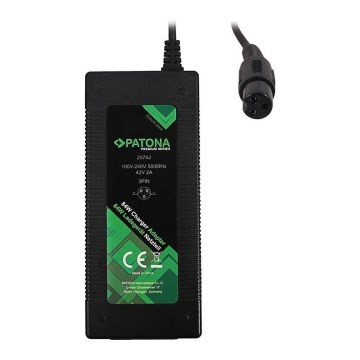PATONA - Зарядно за електрически скутери и ховърбордове 42V/2A/84W 3pin