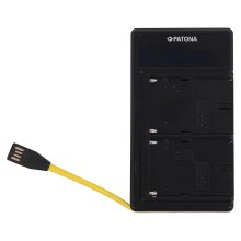 PATONA - Зарядно устройство Dual Sony NP-F970/F960/F950 USB