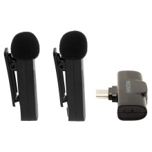 PATONA - К-кт 2x Безжичен микрофон с щипка за смартфони USB-C 5V