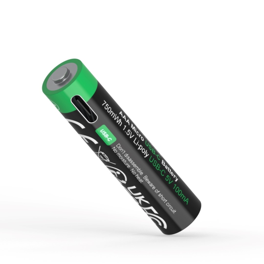 PATONA - К-кт 4x Батерия AAA/LR03 Li-Pol 500mAh 1,5V с USB-C зареждане