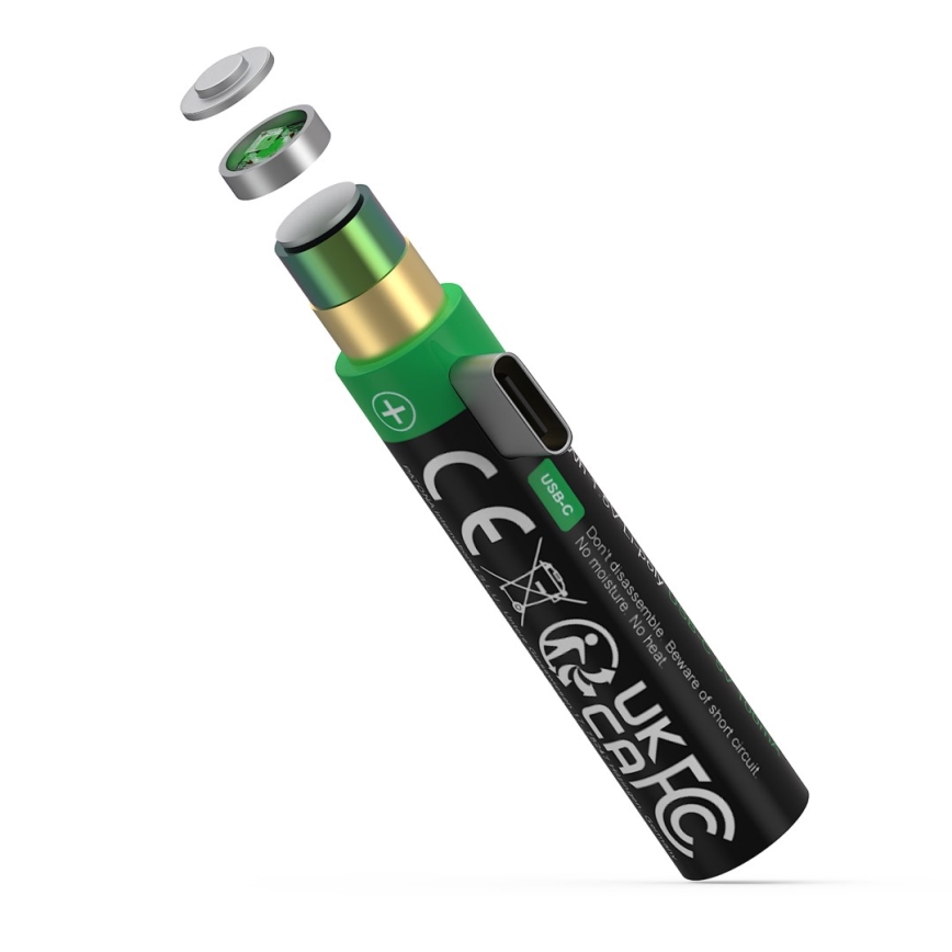 PATONA - К-кт 4x Батерия AAA/LR03 Li-Pol 500mAh 1,5V с USB-C зареждане