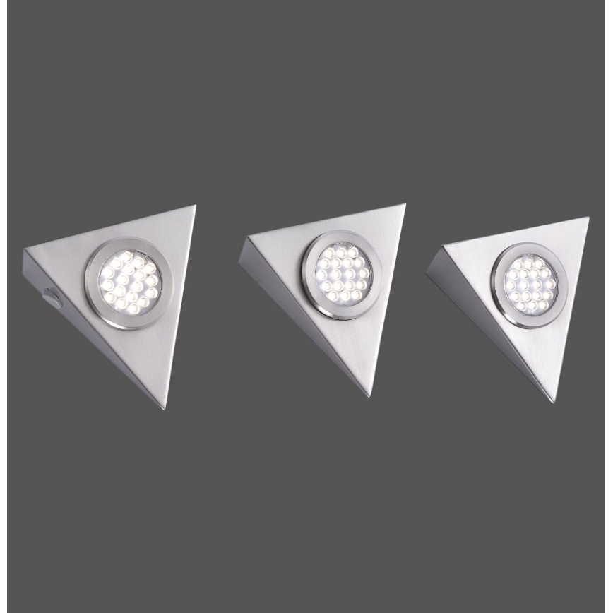 Paul Neuhaus 1119-55-3 - К-кт 3бр. LED лампи за мебели със сензор HELENA LED/2,5W/230V