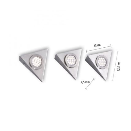 Paul Neuhaus 1119-55-3 - К-кт 3бр. LED лампи за мебели със сензор HELENA LED/2,5W/230V