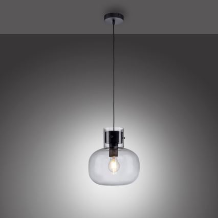 Paul Neuhaus 2003-25 - Пендел SHITAKE 1xE27/10W/230V Ø 25 см опушен