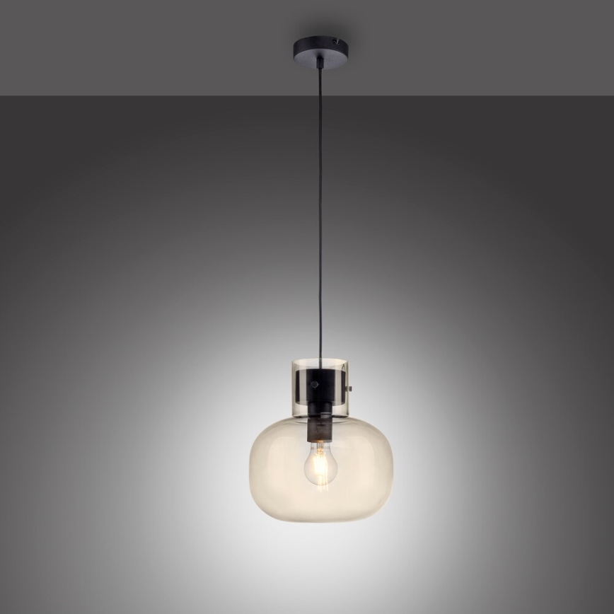 Paul Neuhaus 2003-27 - Пендел SHITAKE 1xE27/10W/230V Ø 25 см опушен