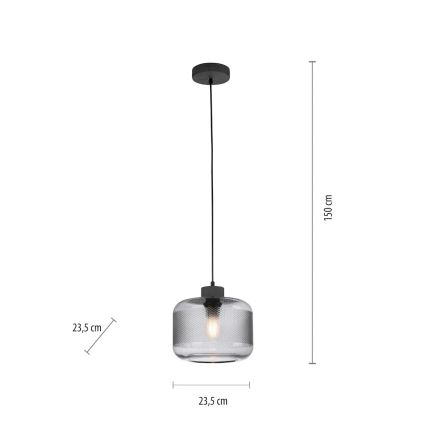 Paul Neuhaus 2005-25 - Пендел BOLETUS 1xE27/10W/230V Ø 23,5 см сив