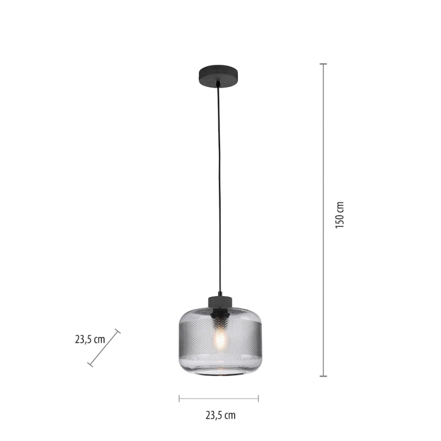 Paul Neuhaus 2005-25 - Пендел BOLETUS 1xE27/10W/230V Ø 23,5 см сив