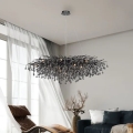 Paul Neuhaus 2031-18 - Полилей на кабел ICICLE 15xG9/40W/230V 75x150 cm черен