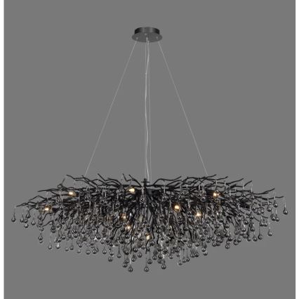 Paul Neuhaus 2031-18 - Полилей на кабел ICICLE 15xG9/40W/230V 75x150 cm черен